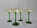 4 Jugendstil Sektschalen, Theresienthal, um 1905