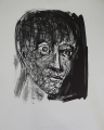 Foto 2: A. R. Penck (* 1939): Graphik - Lithographie, Porträt Sascha Anderson, Druck von 1990