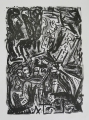 Foto 1: A. R. Penck (* 1939): Graphik - Lithographie, Titel Z T Z Z, Druck 1990