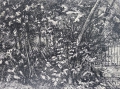 Foto 4: Fritz Pirner (* 1889): 4er Satz Handzeichnungen - in schwarzer Tusche und Kugelschreiber, Wald- und Wiesen-Landschaften, datiert 1942