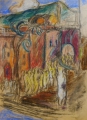 Foto 5: Heinrich Sussmann (1904-1986): 6er Satz Zeichnungen - farbige Kreide, Landschaft, Orientbilder, Porträts
