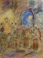 Foto 5: Heinrich Sussmann (1904-1986): 6er Satz Zeichnungen - in farbiger Kreide, Landschaft, Tunesien-Studien, Porträt