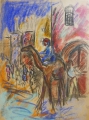 Foto 6: Heinrich Sussmann (1904-1986): 6er Satz Zeichnungen - in farbiger Kreide, Landschaft, Tunesien-Studien, Porträt