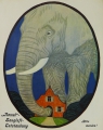 Walter Buhe (1882-1958): Gebrauchsgraphik - Farblithographie, Werbe-Kleinplakat für Staubsauger "Romul"
