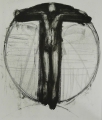 Foto 1: Claus Weidensdorfer (* 1931): Graphik - Lithographie, Ohne Titel - Akt in Kreis, Druck von 1990