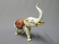 Foto 1: Porzellan-Plastik, Elefant, Volkstedt-Rudolstadt (Thüringen) - Rudolf Kämmer, 2. Hälfte 20. Jahrhundert