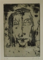 Peter Ouart: 5 x Graphiken - Radierungen, "abstrakte Porträts", datiert 1988/89, Berlin