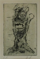 Foto 5: Peter Ouart: 5 x Graphiken - Radierungen, abstrakte Porträts, datiert 1988/89, Berlin
