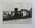 Peter Ouart: 5 x Graphiken - Radierungen, "Fassadenansichten - Kreuzberg", datiert 1979-82, Berlin