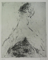 Peter Ouart: 5 Blätter / 4 x Graphiken - Radierungen und 1 x Zeichnung - Bleistift partiell aquarelliert, "abstrakte Figuren-Kompositionen", datiert 1987-1990, Berlin