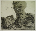 Foto 3: Peter Ouart: 5 Blätter / 4 x Graphiken - Radierungen und 1 x Zeichnung - Bleistift partiell aquarelliert, abstrakte Figuren-Kompositionen, datiert 1987-1990, Berlin