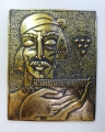 Geprägtes Messing-Relief mit Orientale, 20. Jahrhundert