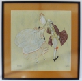 Foto 2: Leo Rauth (1884-1913): Federlithographie handkoloriert, Menuett de la Reine, um 1900