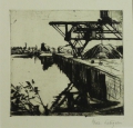 Foto 1: Wilhelm Lategahn (1882-1955): Graphik - Kaltnadelradierung, Hafen