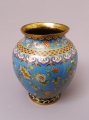 Vase, 20. Jahrhundert, Messing und Emaille-Malerei, Cloisonné-Technik