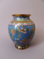 Foto 2: Vase, 20. Jahrhundert, Messing und Emaille-Malerei, Cloisonné-Technik