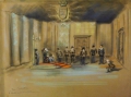 Foto 2: Hanna Hausmann-Kohlmann (1897-1984): 4er Satz Pastell-Zeichnungen, zu Dramen von Goethe und Schiller: Faust I / Räuber / Don Carlos / Maria Stuart, datiert 1959 / 1965, Dresden