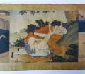 Foto 4: Shunga-Rollbild (Frühlingsbilder), Japan, Ende 19. / Anfang 20. Jahrhundert, Gouache auf Leinen, Asiatika / Erotika