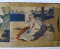 Foto 5: Shunga-Rollbild (Frühlingsbilder), Japan, Ende 19. / Anfang 20. Jahrhundert, Gouache auf Leinen, Asiatika / Erotika