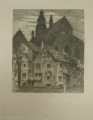 Hermann Wäscher (* 1888): Graphik - Radierung, Altstadt-Vedute