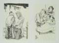 Foto 4: Johannes Grützke (* 1937): auf 5 Blättern 8 Graphiken - Lithographien (3 Doppelblätter), aus Bildserie, Drucke von 1987-1994
