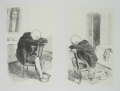 Foto 1: Johannes Grützke (* 1937): auf 6 Blättern 9 Graphiken - Lithographien (3 Doppelblätter), aus Bildserie, Drucke von 1987-1994
