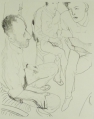 Foto 3: Johannes Grützke (* 1937): auf 6 Blättern 9 Graphiken - Lithographien (3 Doppelblätter), aus Bildserie, Drucke von 1987-1994