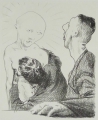 Foto 6: Johannes Grützke (* 1937): auf 6 Blättern 9 Graphiken - Lithographien (3 Doppelblätter), aus Bildserie, Drucke von 1987-1994