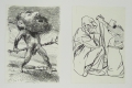 Foto 1: Johannes Grützke (* 1937): auf 6 Blättern 8 Graphiken - Lithographien (2 Doppelblätter), aus Bildserie, Drucke von 1987-1994
