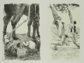 Foto 5: Johannes Grützke (* 1937): auf 6 Blättern 8 Graphiken - Lithographien (2 Doppelblätter), aus Bildserie, Drucke von 1987-1994