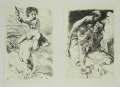 Foto 2: Johannes Grützke (* 1937): auf 5 Blättern 8 Graphiken - Lithographien (3 Doppelblätter), aus Bildserie, Drucke von 1985-1990