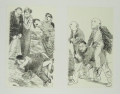 Foto 4: Johannes Grützke (* 1937): auf 5 Blättern 8 Graphiken - Lithographien (3 Doppelblätter), aus Bildserie, Drucke von 1985-1990