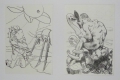Foto 3: Johannes Grützke (* 1937): auf 7 Blättern 9 Graphiken - Lithographien (2 Doppelblätter), aus Bildserie, Drucke von 1987-1994