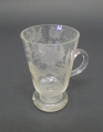 Biedermeier Becherglas, mit Schliffdekor