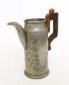 Foto 1: Biedermeier Zinn Kanne, datiert 1823