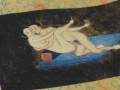 Foto 3: Shunga-Rollbild (Frühlingsbilder), Japan, Ende 19. / Anfang 20. Jahrhundert, Gouache auf Leinen, Asiatika / Erotika
