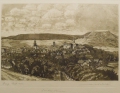 Kurt Mücke (1885-1940): Graphik - Radierung, "Sondershausen" - Panorama