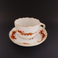 Foto 2: 2-teilige Meißen Porzellan Ziertasse / Vitrinentasse, um 1900, mit asiatischem / Kakiemon Dekor