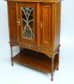 Foto 3: Jugendstil Salonmöbel / Aufsatz-Vertiko, um 1910, in Nussbaum