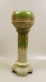 Foto 2: Große Jugendstil Majolika Blümensäule, von Julius Dressler, Biela bei Bodenbach (Böhmen), 1900-1930