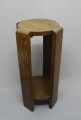 Kleiner Art Deco Beistelltisch / Hocker, in Edelholz
