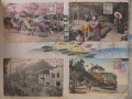 Foto 3: Japanisches Lack Postkarten-Album / Reisealbum, Jahrhundertwende - um 1900, auf Seidenmalerei