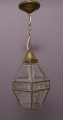 Art Deco Deckenlampe / Flurleuchte, wohl Wien, prismatischer Lampenkorpus