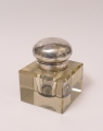 Foto 1: Peter Behrens (1868-1940) attr.: Art Deco Tintenfaß, Glas und 800er Silber