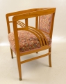 Foto 3: Jugendstil Armlehn-Sessel, um 1910, in westindischem Satinholz / Zitronenholz, wohl München