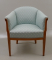 Art Deco Clubsessel / Armlehnsessel, um 1930, in Kirsche