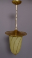 Kleine Art Deco Deckenlampe / Flurleuchte, Messing, einflammig