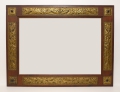 Jugendstil Rahmen / Spiegelrahmen, um 1910, in Eiche, mit Messing-Applikationen