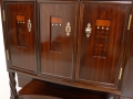 Foto 4: Art Deco Salonspiegel / Standspiegel, in Edelholz, Ausführung Raumkunst - Werkstätten für Kunstgewerbe - Dresden, Entwurfsmöbel (wohl Bruno Paul)