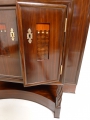 Foto 5: Art Deco Salonspiegel / Standspiegel, in Edelholz, Ausführung Raumkunst - Werkstätten für Kunstgewerbe - Dresden, Entwurfsmöbel (wohl Bruno Paul)